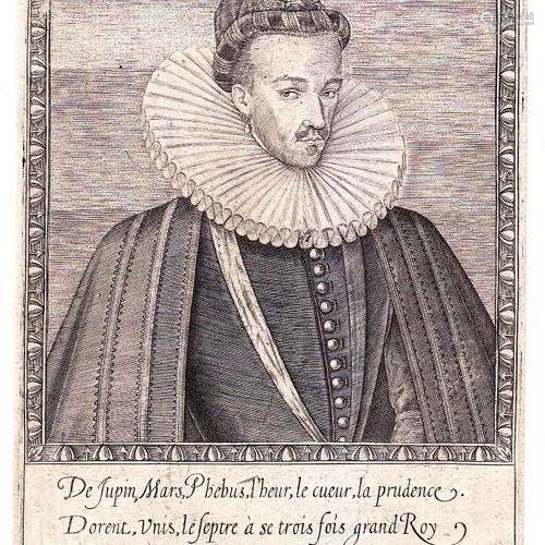 Gravure de 1588 «HENRI III Roy de FRANCE et de POLOGNE. » de...