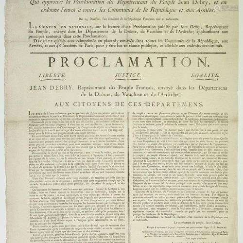 Proclamation de Jean DEBRY, Représentant du Peuple, envoyé d...