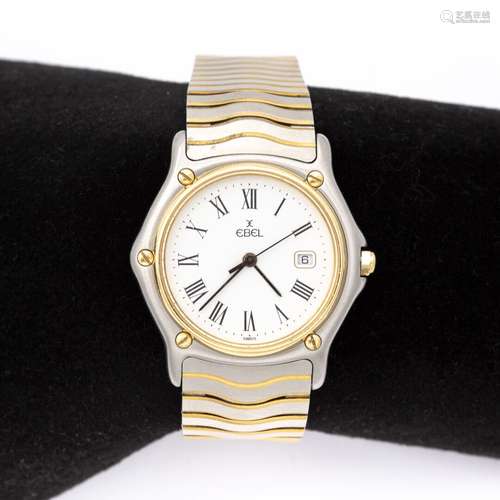 EBEL. Montre bracelet en acier et or jaune (750) 18K, mouvem...