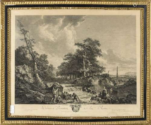 d'après Jean-Baptiste Le PRINCE Gravure les Nappes d'eau Gra...