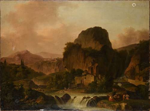 Attribué à Claude-Louis CHATELET (Paris 1753 - 1794) Paysage...