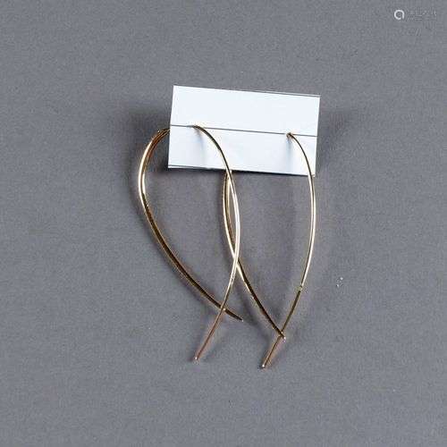 Paire de Boucles d’Oreilles Contemporaines.