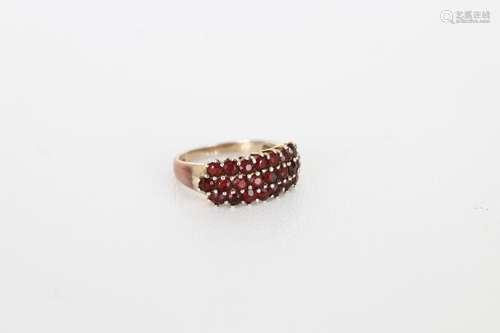 Vintage Garnet & Sterling Silver Ring