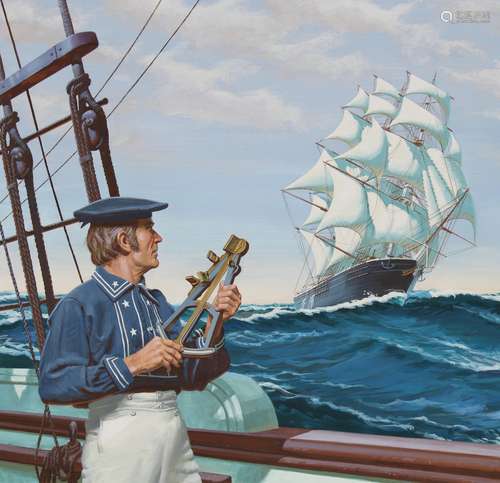 Ed Vebell (1921-2018) Flying Cloud Sailing Ship