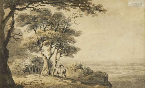 Disciple d'Edward Dayes, Britannique 1763-1804- Paysage avec...