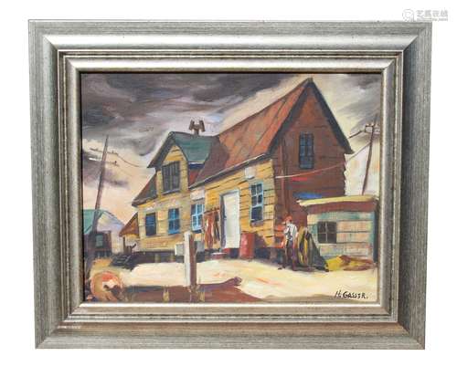 Gasser, Signed Street Scene Painting