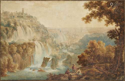 Attribué à Franz Kaisermann, Suisse 1765-1833- Chutes de Tiv...