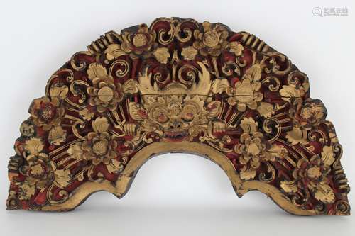 Carved Chinese Architectural Wood Panel