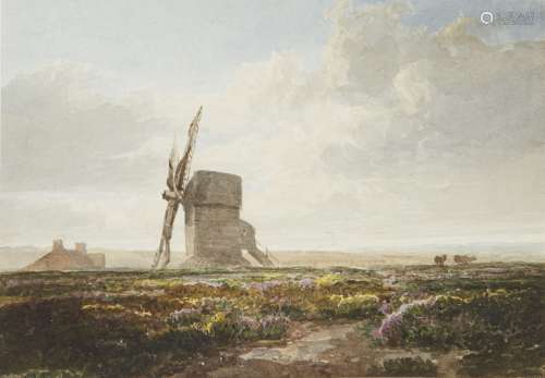 John Varley, O.W.S., Britannique 1778-1842- Effet de vent, D...
