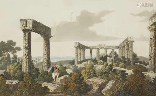 Edward Dodwell, Britannique 1767-1832- Intérieur du Temple d...