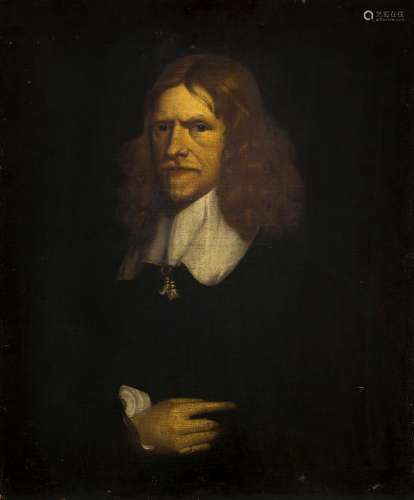 Attribué à Robert Walker, Anglais 1607-1658- Portrait d'un g...