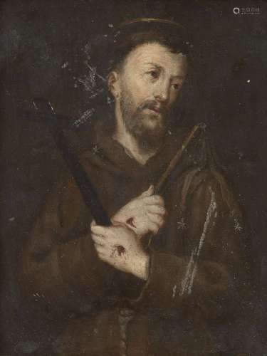 Disciple de Jusepe de Ribera, Espagnol 1591-1652- Saint Fran...