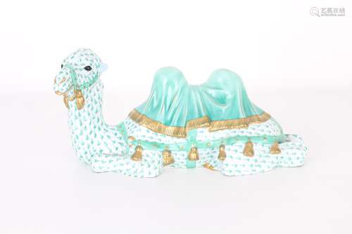 Herend Fishnet Porcelain Camel