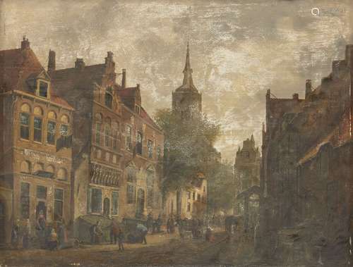 Jan Weissenbruch, Néerlandais 1822-1880- Vue de La Haye ; hu...