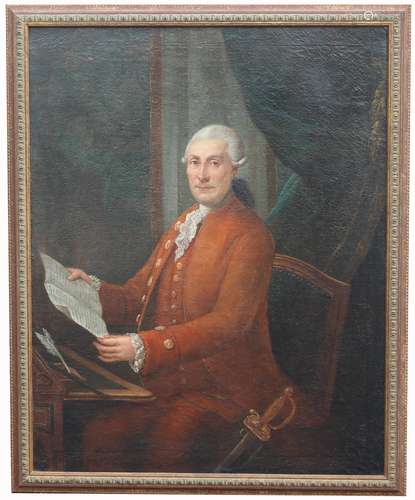 Large 18th C. Portrait of a French Nobleman