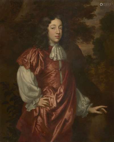 Cercle de Sir Peter Lely, Anglais 1618-1680- Portrait de Joh...