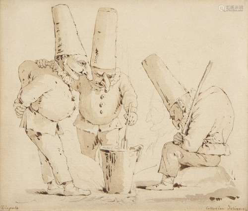 Giovanni Battista Tiepolo, Italien 1696-1770- Trois Punchine...