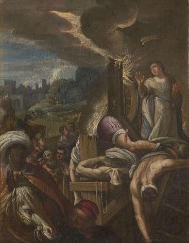 Disciple de Luca Longhi, Italien 1507-1580- Le Martyre de Sa...