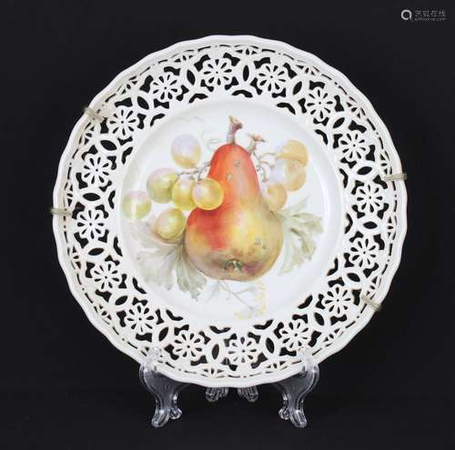 18th Century Meissen Porcelain Reticulated Bowl