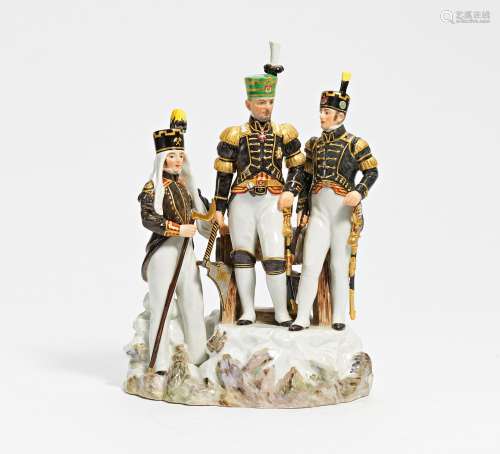 PORCELAIN FIGURINES OF MINERS. Meissen. Date: Before 1924. M...