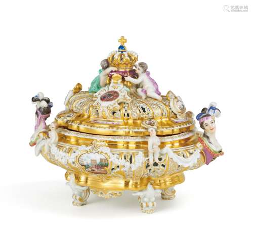 PORCELAIN CROWN TUREEN, SO-CALLED 