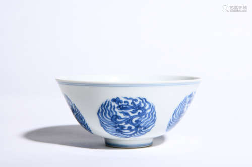 BLUE AND WHITE PHOENIX BOWL