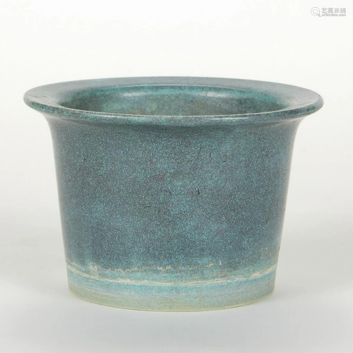 Chinese Crackle Robin's Egg Celadon Ceramic Planter