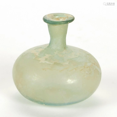 Roman Glass Bottle w/ Bulbous Form