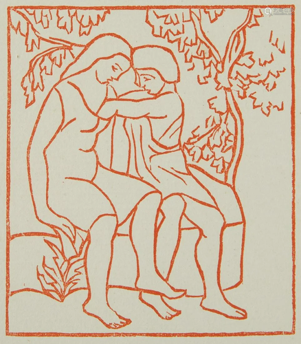 Aristide Maillol Woodcut Daphnis and Chloe