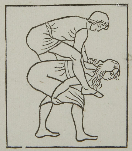 Aristide Maillol Woodcut Daphnis et Chloe