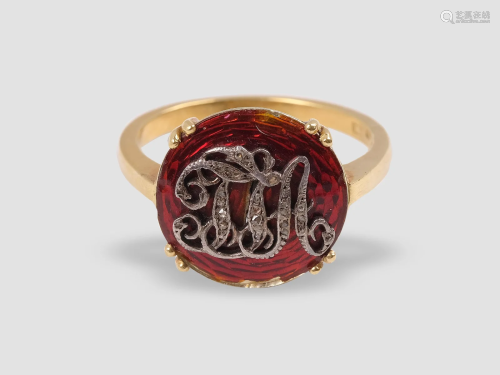 Ring, Around 1880/90, 14 carat gold