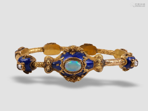 Biedermeier bracelet, Mid 19th century, 18 carat
