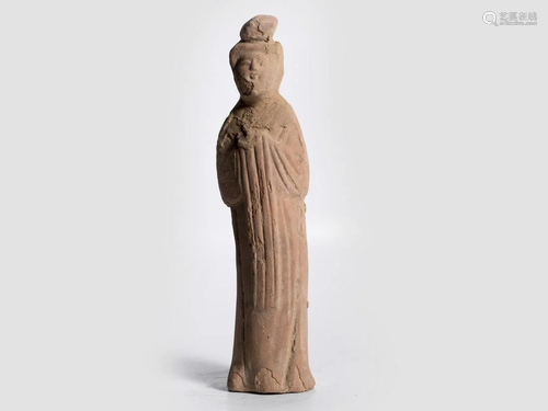 Terracotta court lady, China, Han or Tang dynasty