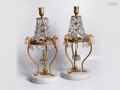 Pair of candlesticks, Louis Philippe, around 1870