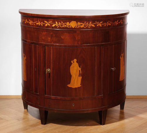 Demi Lune Empire cabinet, Germany, Around 1810