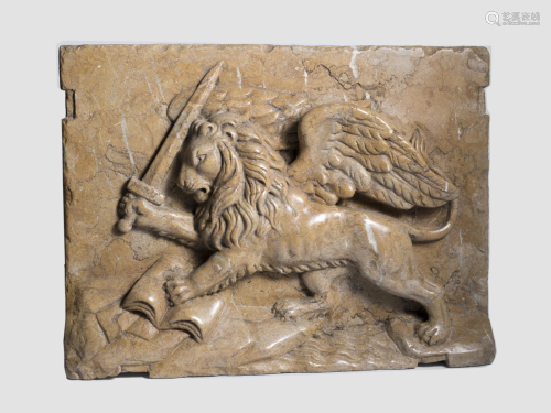Stone relief, Venetian, Lion of San Marco