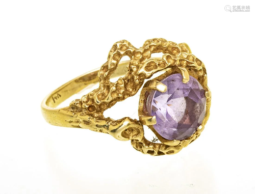 14KT WITH AMETHYST RINGS (2 PCS)