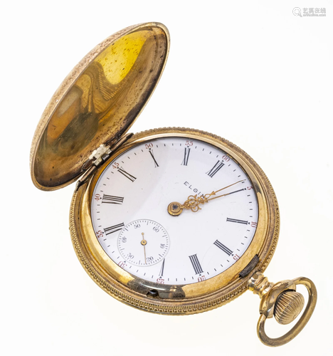 ELGIN GOLD FILLED HUNTER'S CASE POCKET WATCH