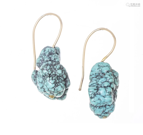 NATURAL TURQUOISE DROP EARRINGS