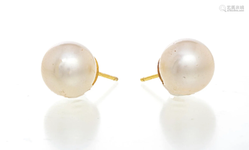 MAJORICA PEARL & 14KT GOLD EARRINGS