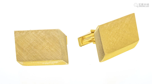 14KT GOLD CUFFLINKS PAIR .38 TR OZ