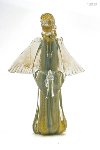 VENETIAN HANDBLOWN GLASS ANGEL CANDLEHOLDER