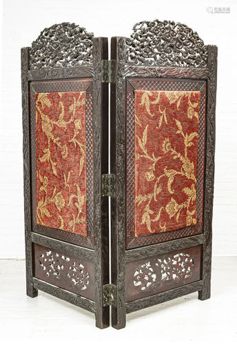 ORIENTAL ROSEWOOD ROOM DIVIDER, H 84