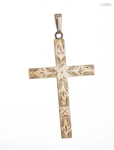 14KT GOLD CROSS PENDANT H 4