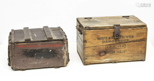 NATIONAL POWDER EXPLOSIVES BOX AND AMMO BOX