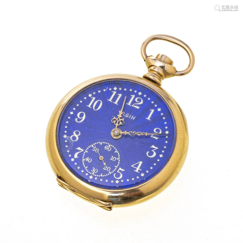 ELGIN 14KT OPEN FACE POCKET WATCH C 1900