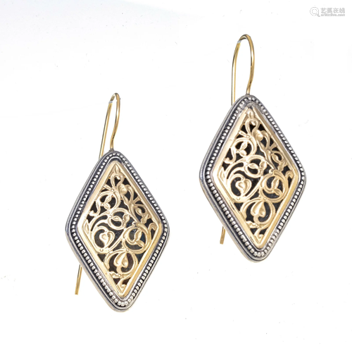 GEROCHRISTO STERLING SILVER & 14KT GOLD EARRINGS