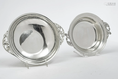 RANDAHL STERLING SILVER NESTING ROUND BOWLS PAIR