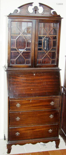 MAHOGANY SLANT-FRONT DESK, CIRCA 1940