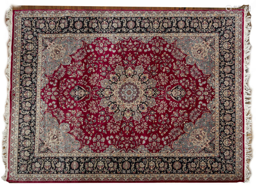 PERSIAN KESHAN ORIENTAL RUG, FINELY WOVEN